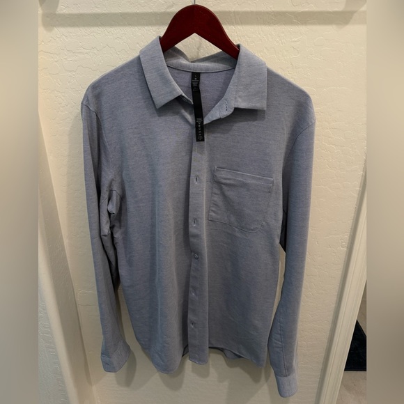 Lululemon Men’s Commission Long Sleeve Shirt in Blue - Size L - Picture 1 of 3
